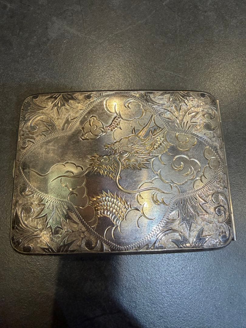 Silver 950 龍図 タバコケース／煙草入れ　109g
