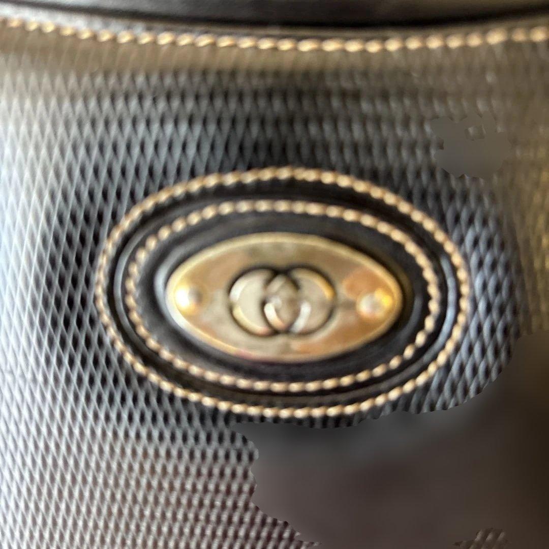 gucciブラックナイロンショルダーバッグ