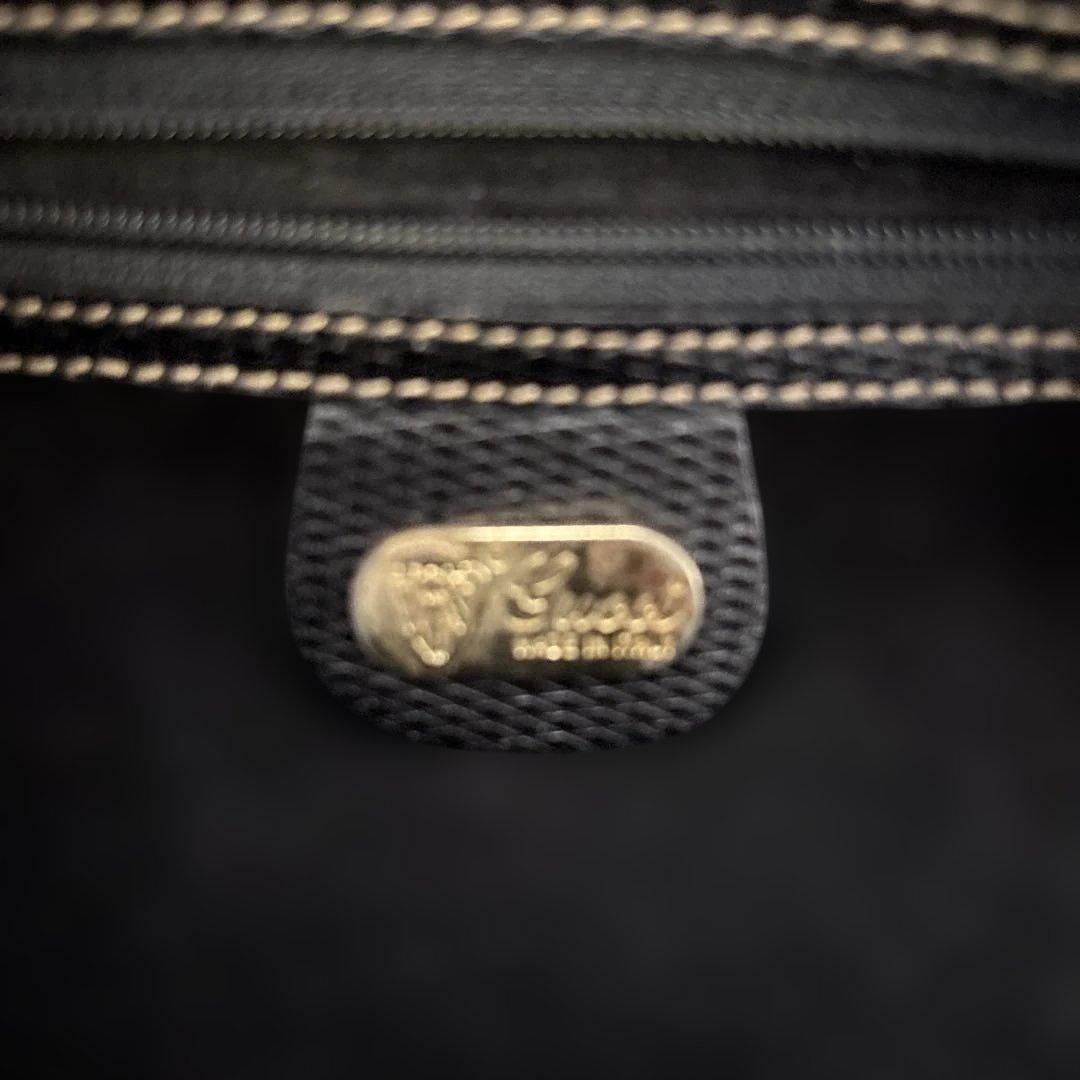 gucciブラックナイロンショルダーバッグ