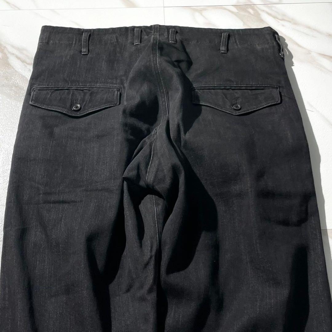 美品 22AW⭐️ヨウジヤマモトプールオム デニム サルエルパンツ ブラック