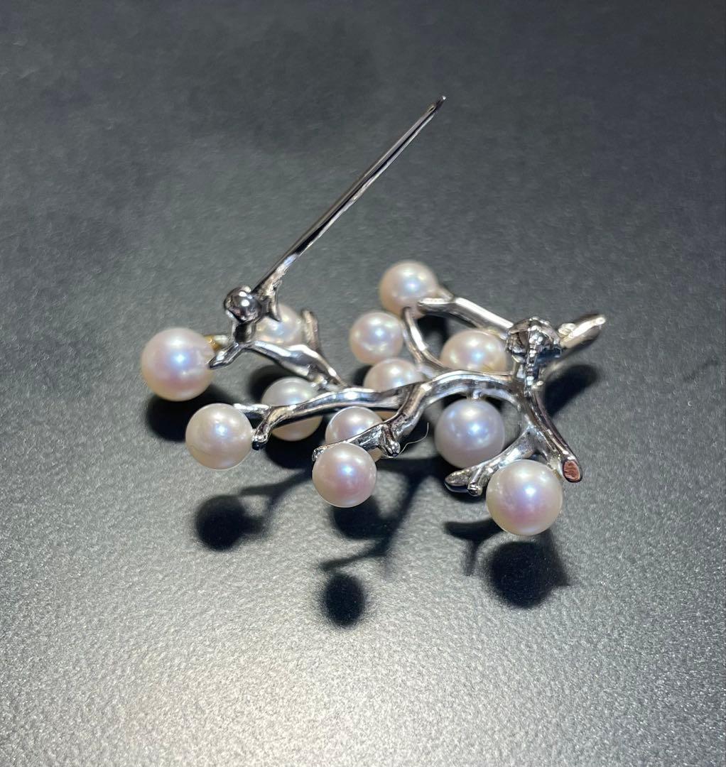 MIKIMOTO ミキモト 幸福の木 シルバーブローチ