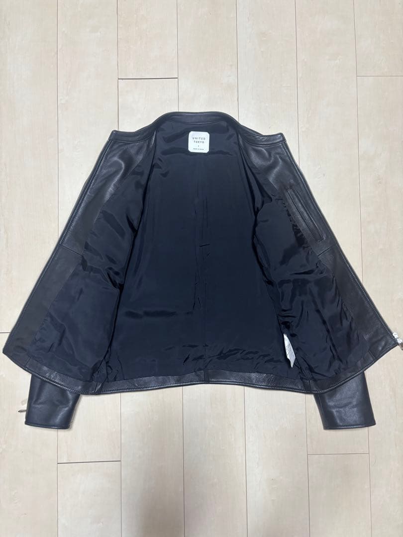 UNITEDTOKYOラムレザーシングルライダースジャケット L