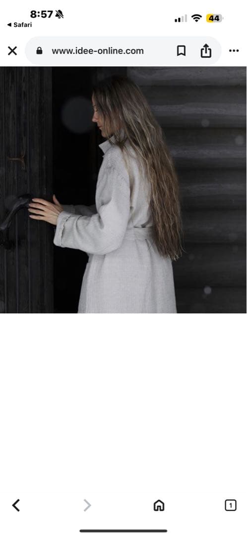 未使用LAPUAN KANKURIT (ラプアン カンクリ)リネンバスローブ