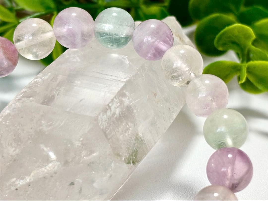 最高品質　幻想世界に架かる美しき虹　幻のレインボーシャインフローライトのブレス