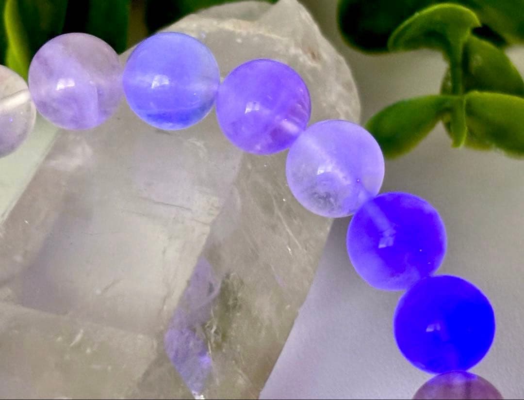 最高品質　幻想世界に架かる美しき虹　幻のレインボーシャインフローライトのブレス