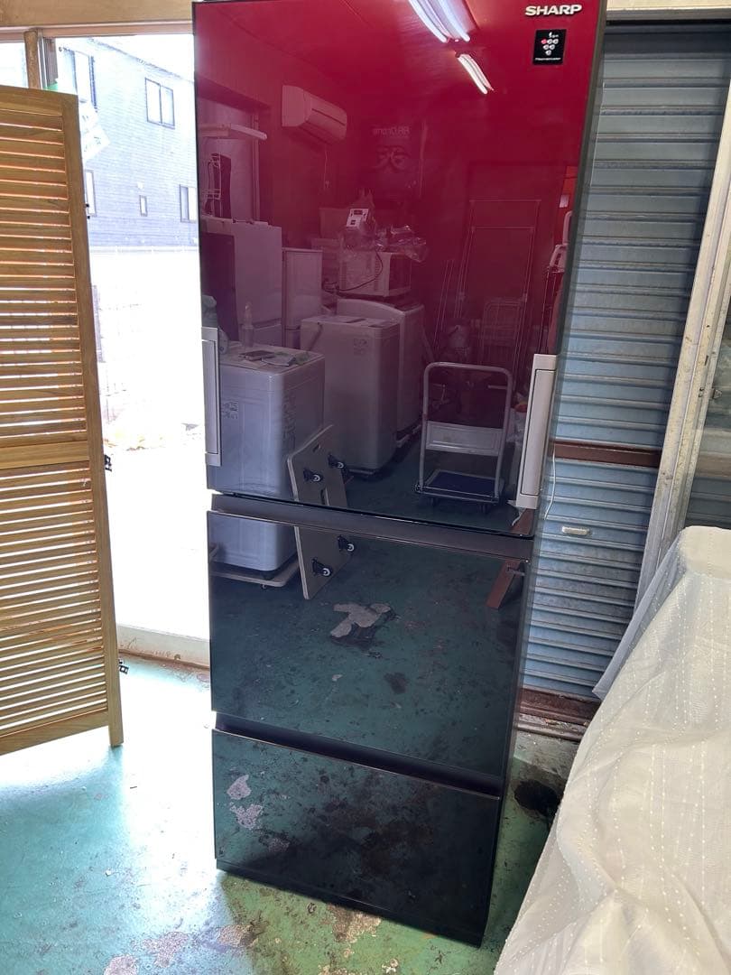 【美品】シャープ 冷蔵庫 SJ-GW35H-R 350L 両開き 2022年製