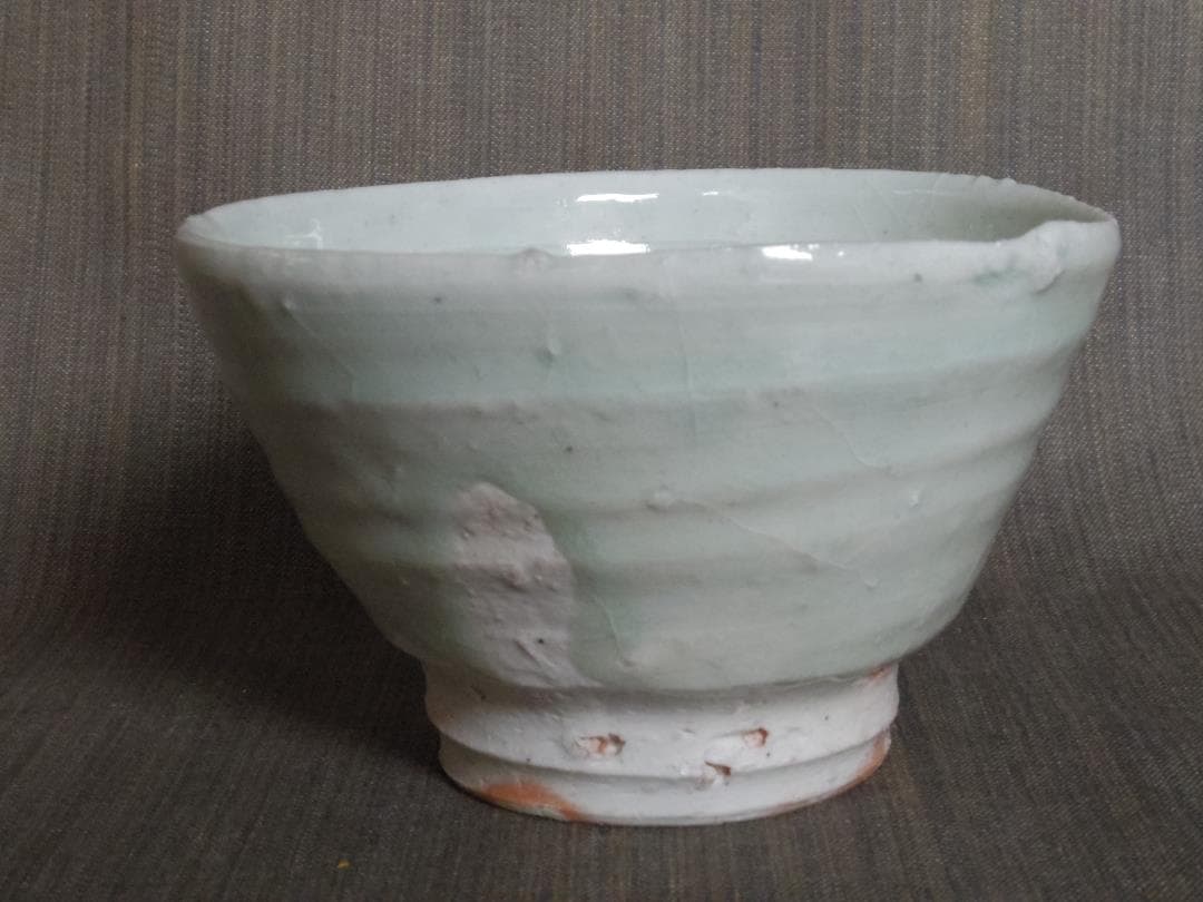 新品★橋口信弘《師：寺本守、渡辺六郎》★灰釉【窯変】茶碗