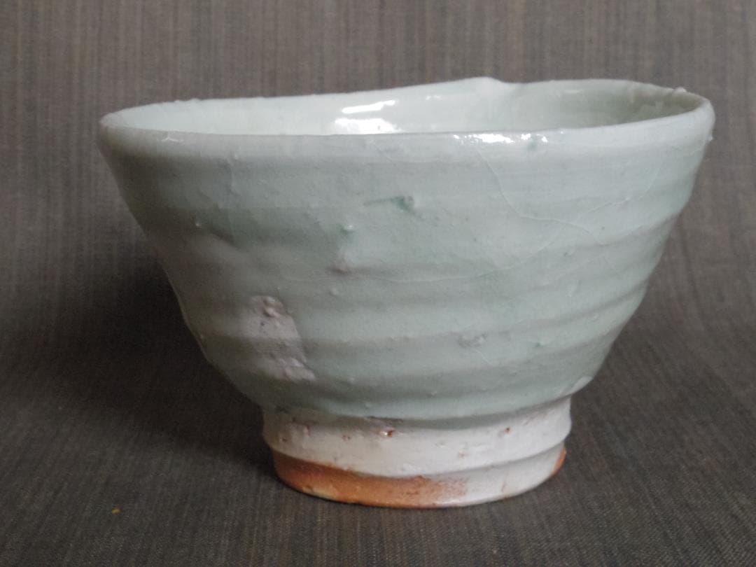 新品★橋口信弘《師：寺本守、渡辺六郎》★灰釉【窯変】茶碗