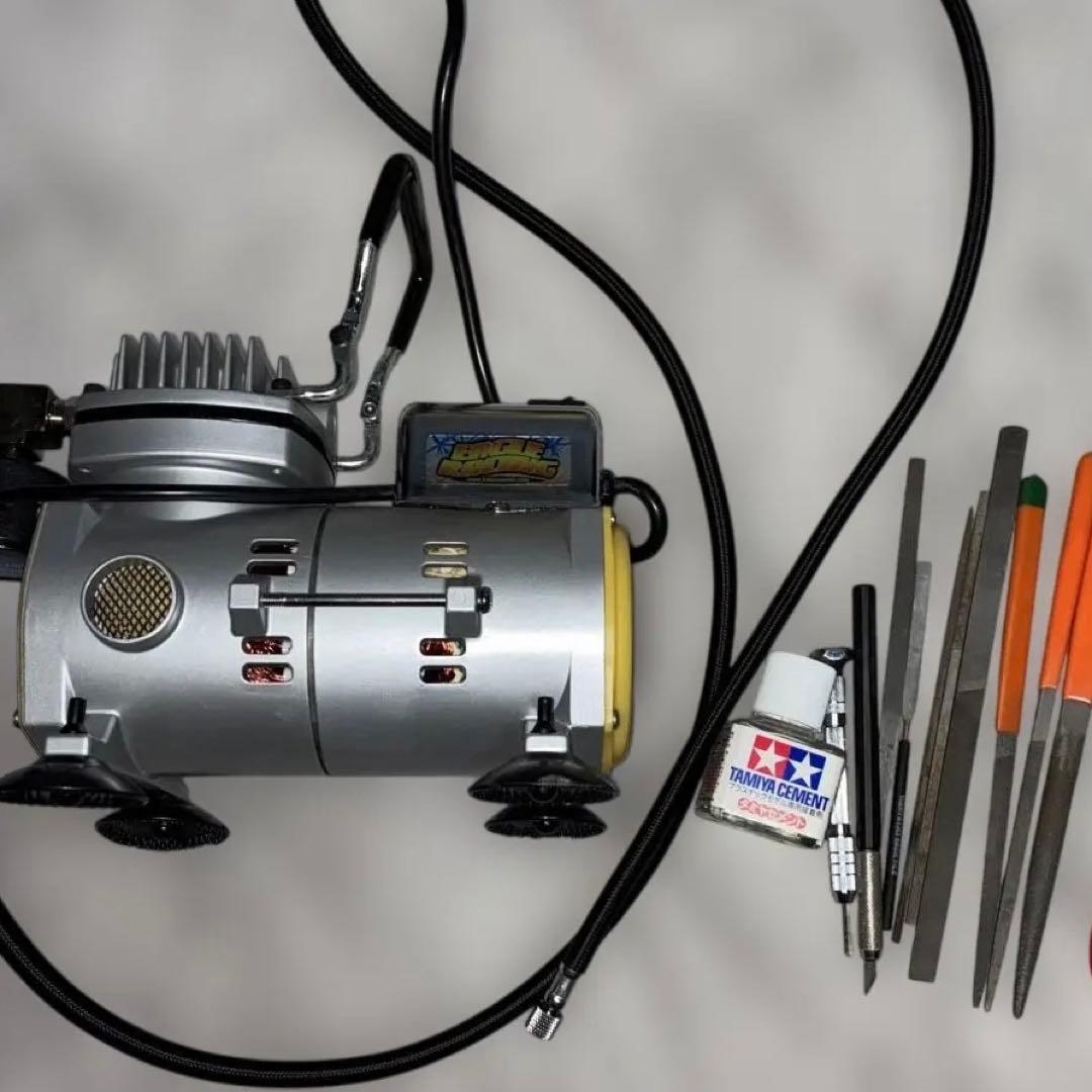 エアブラシコンプレッサープラモデル製作道具セット