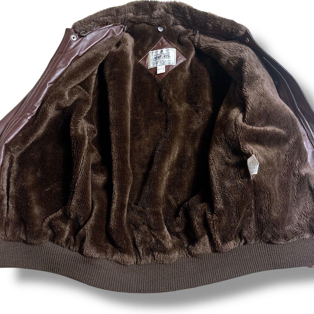 美品 MARQUIS マーキス G-1タイプ フライトジャケット 茶 Lサイズ