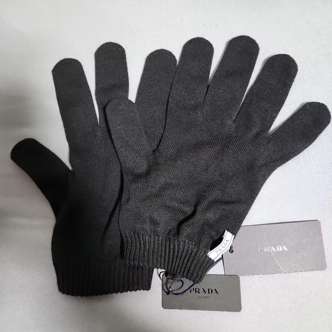 PRADA ブラック 手袋 ニット
