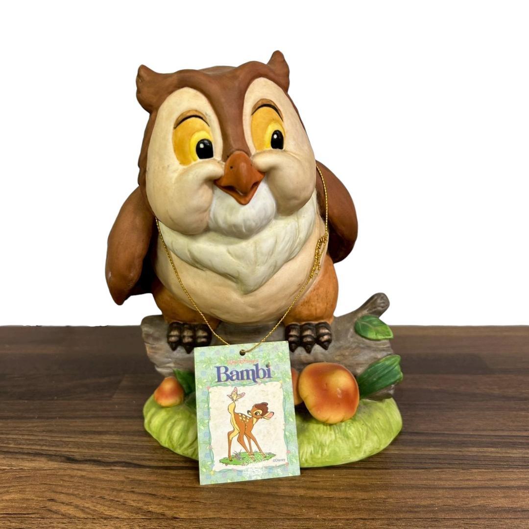 【超美品】バンビ オウル ディズニー 加藤工芸◇ガーデン スタチュー