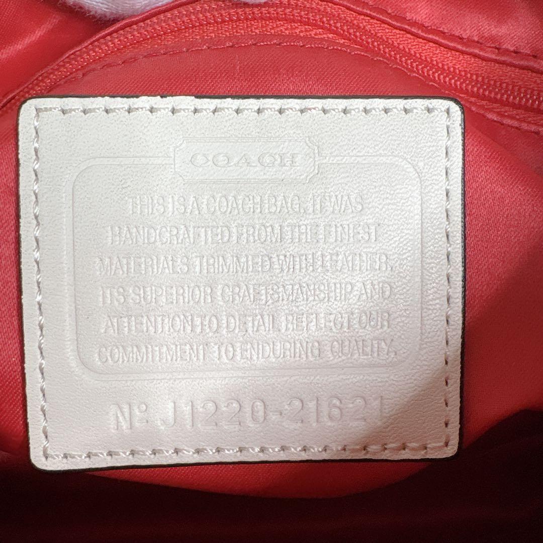 COACH ポピー ワンショルダー 2way シグネチャー チェック 総柄