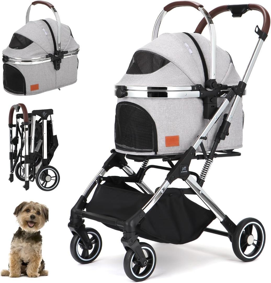 SKISOPGO ペットカート 分離型 自立式 グレー