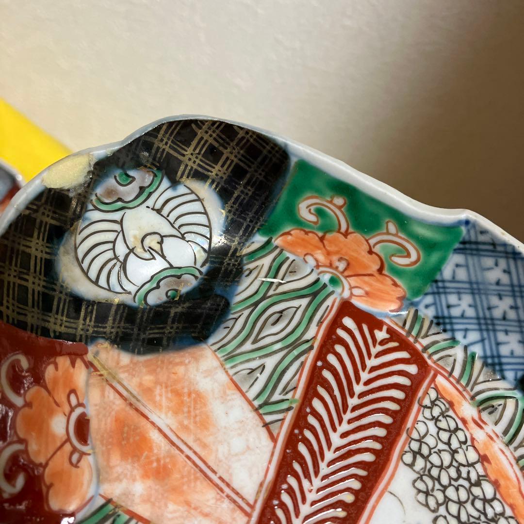 古伊万里　色絵　５枚　古美術