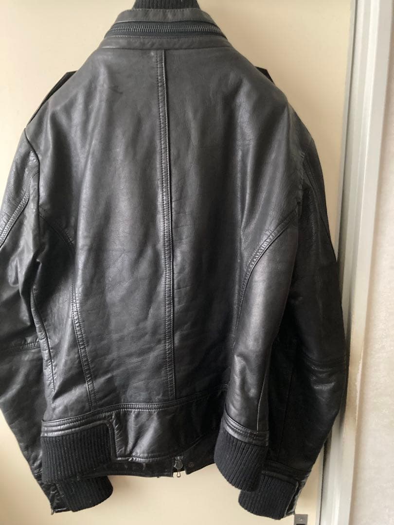 【超名作・希少サイズ48】シェラック 赤西仁着 レザーライダース 有閑倶楽部 黒