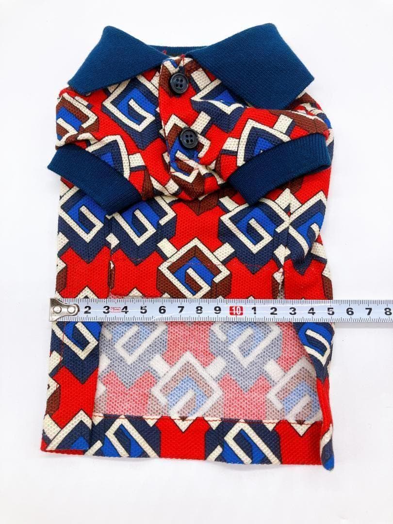 GUCCI コットン100% 総柄 ドッグウェア 犬用 表記サイズ XXS