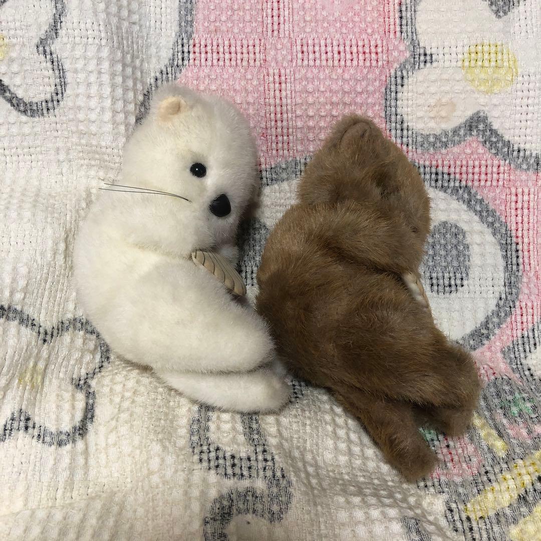 昭和レトロ　ヴィンテージ ファースト社　ラッコ　ぬいぐるみ　2コ　中古品