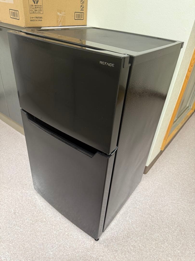 REFAGE 冷蔵庫 ブラック 引き出し式冷凍庫