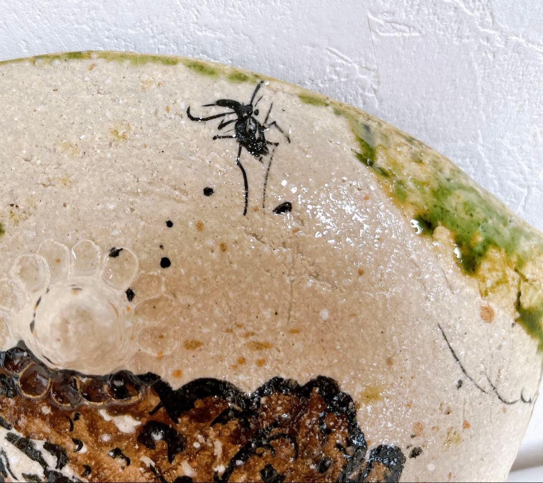 池田省吾　織部蝦蟇木の葉皿　織部　食器　飾り皿　皿　ぐい呑　新品未使用　本物保証