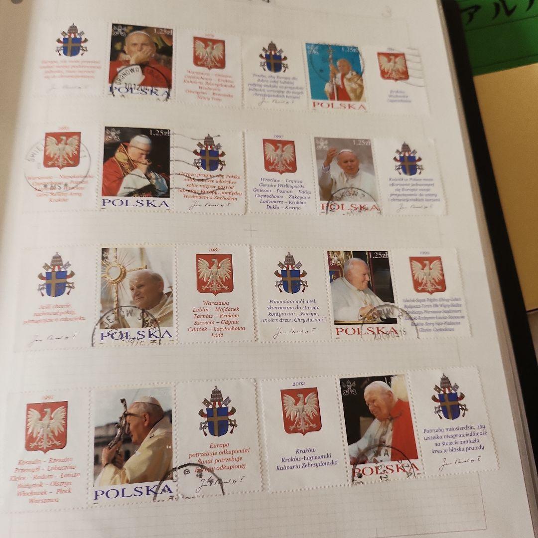 ポーランド　使用済み切手5冊