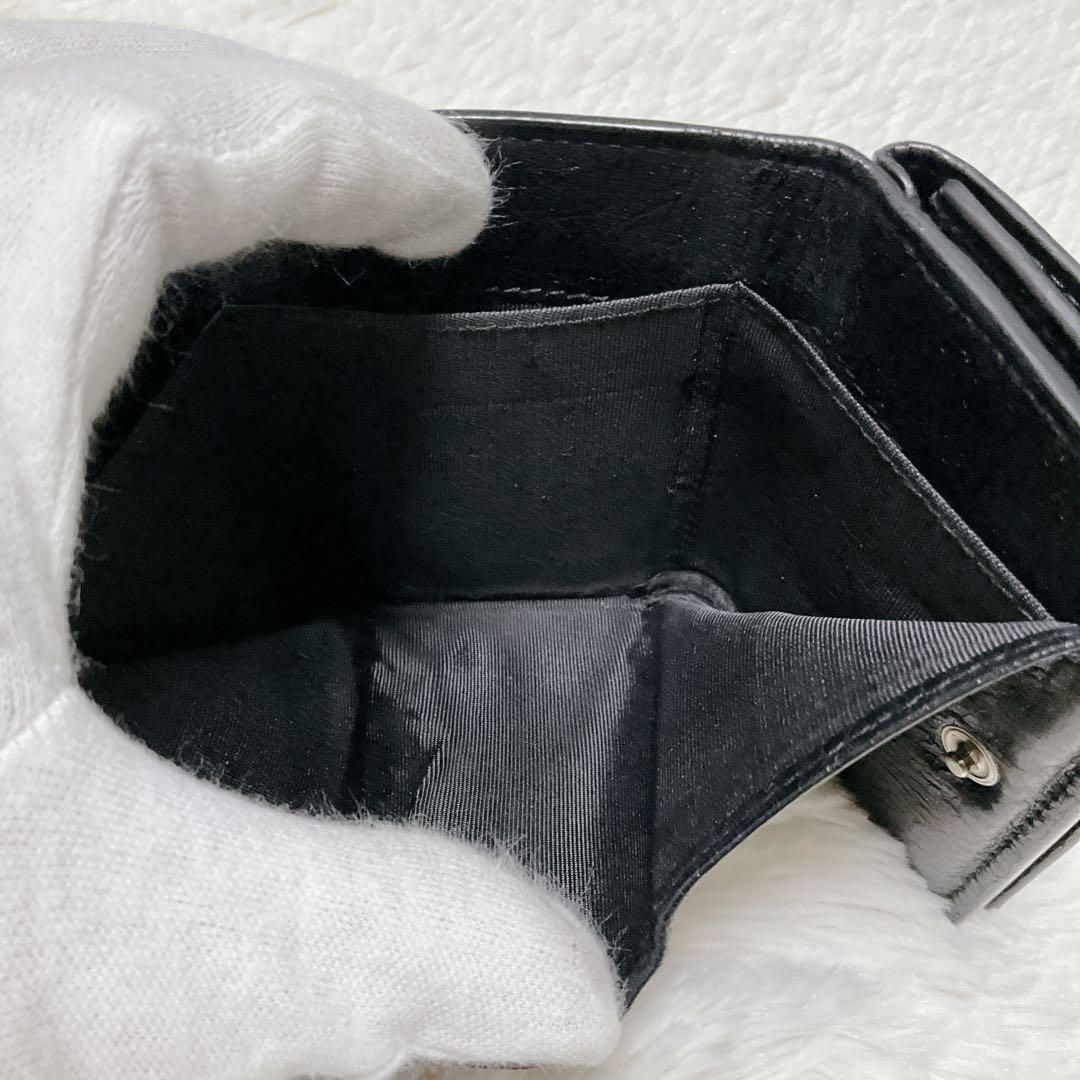 ⭐︎美品⭐︎バレンシアガ 三つ折り財布 ペーパー ミニウォレット グラフィティ 黒