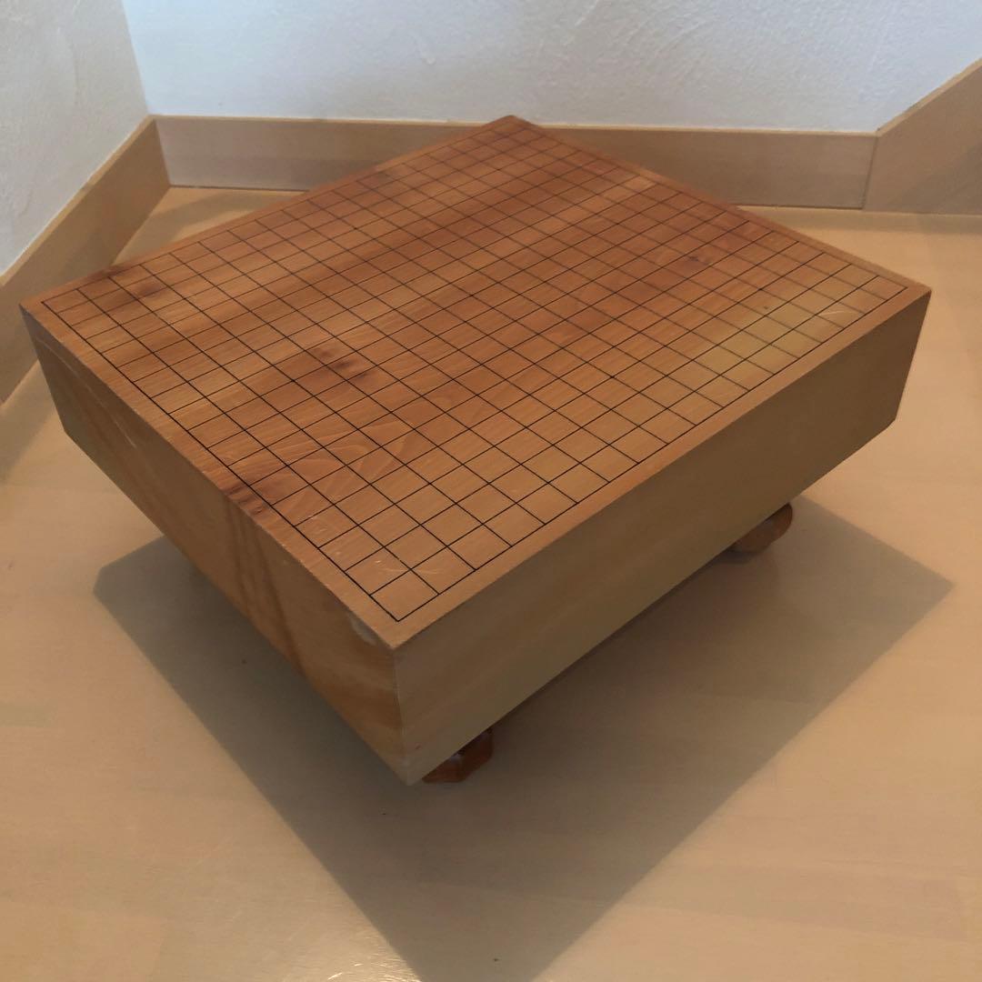 足付碁盤 碁石セット　おへそ付いてます