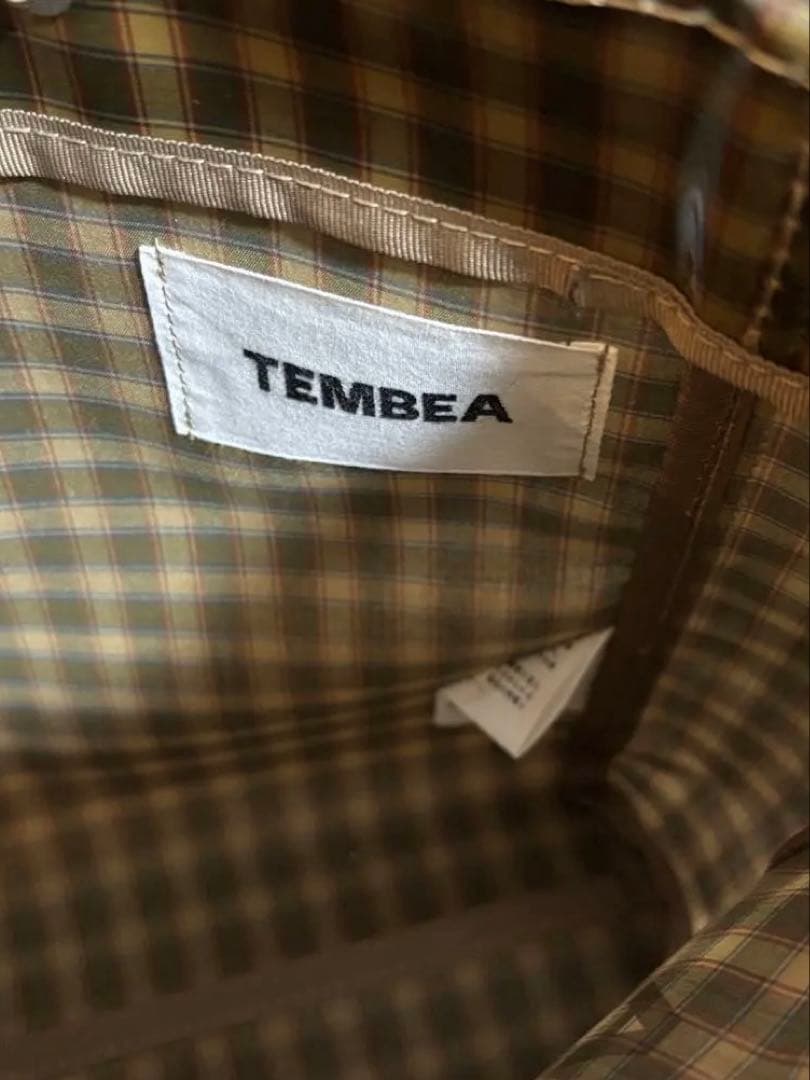 TEMBEAテンベアミニショルダーバッグ/CHECK KHAKI/BROWN