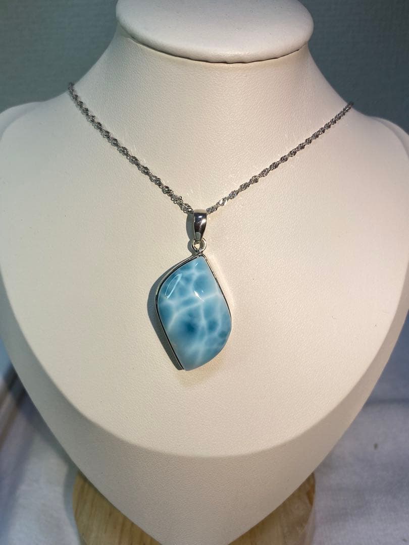 ラリマー　三大ヒーリングストーン　ペンダントトップ　ドミニカ共和国産