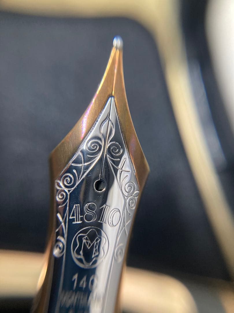 モンブラン・マイスターシュティック 万年筆 黒 金ペン先　149 極美品