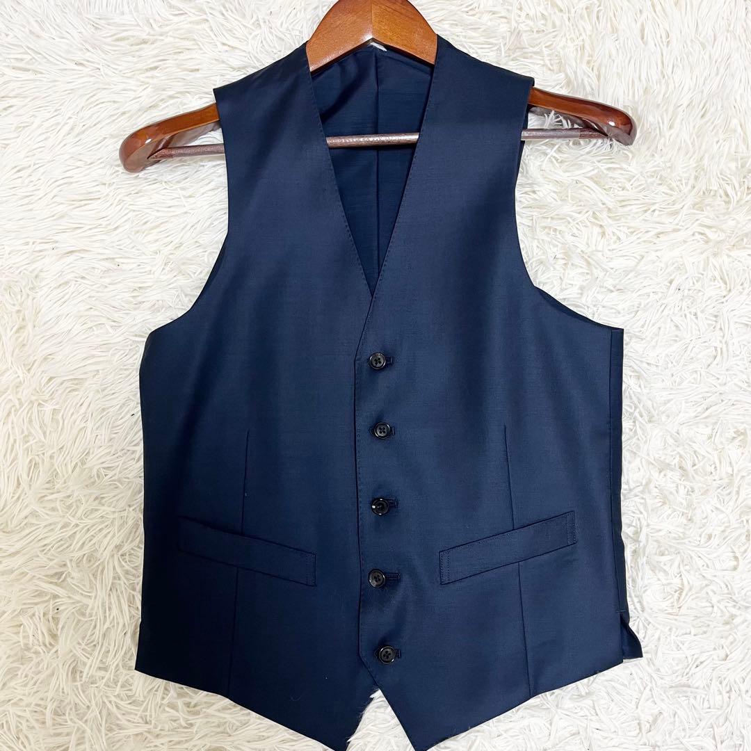未使用級✨ロロピアーナ ベスト スーパー150 ネイビー オーダーメイド 日本製
