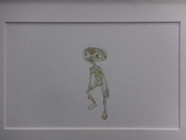 現代アート 奥村雄樹　直筆サイン『君を忘れられない』水彩 DVD付 0718A