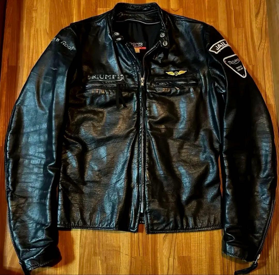 Broocks ブルックス レザージャケット ライダース ヴィンテージ