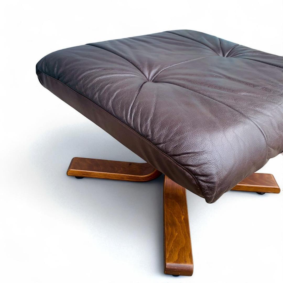 FUJI FURNITURE オットマン ブラウン　 冨士ファニチア スツール