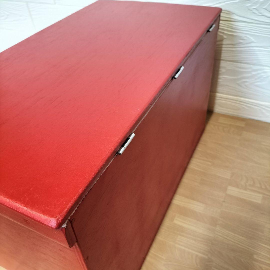 33*《収納BOX》 市松模様 宅配 おもちゃ箱 木箱 りんご箱 インテリア