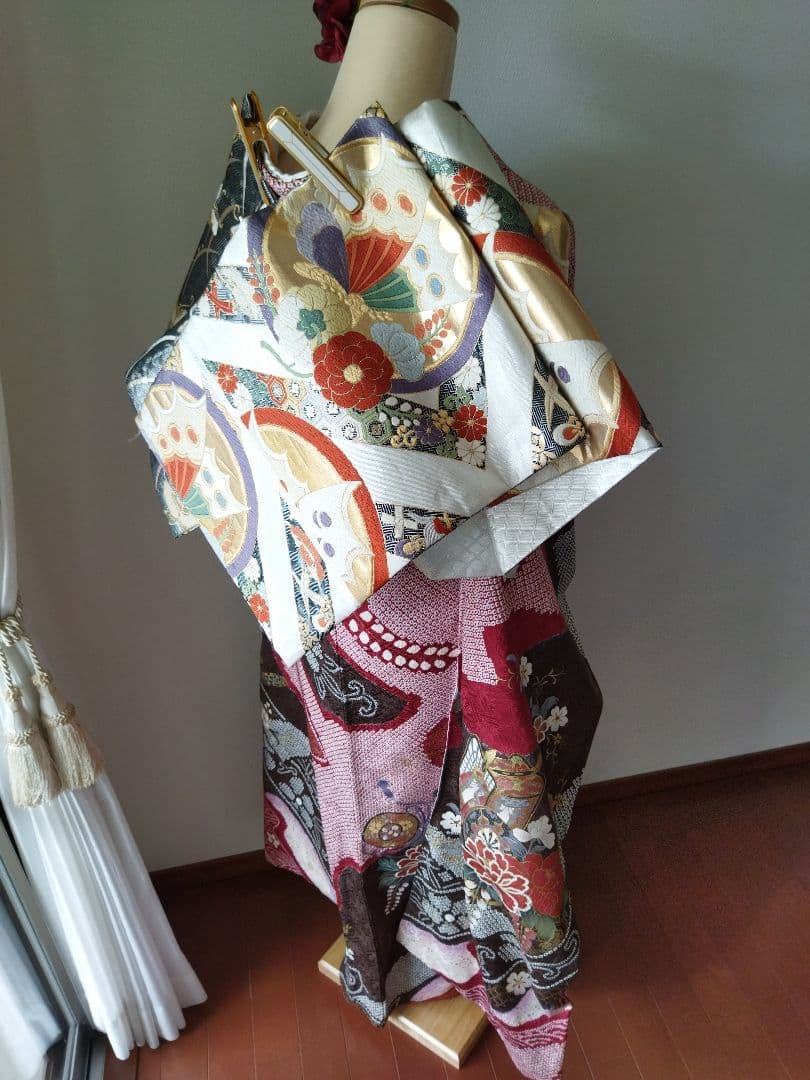 riy＊様　434.練習用にも！　振袖と袋帯2点セット　正絹　フルセット　成人式