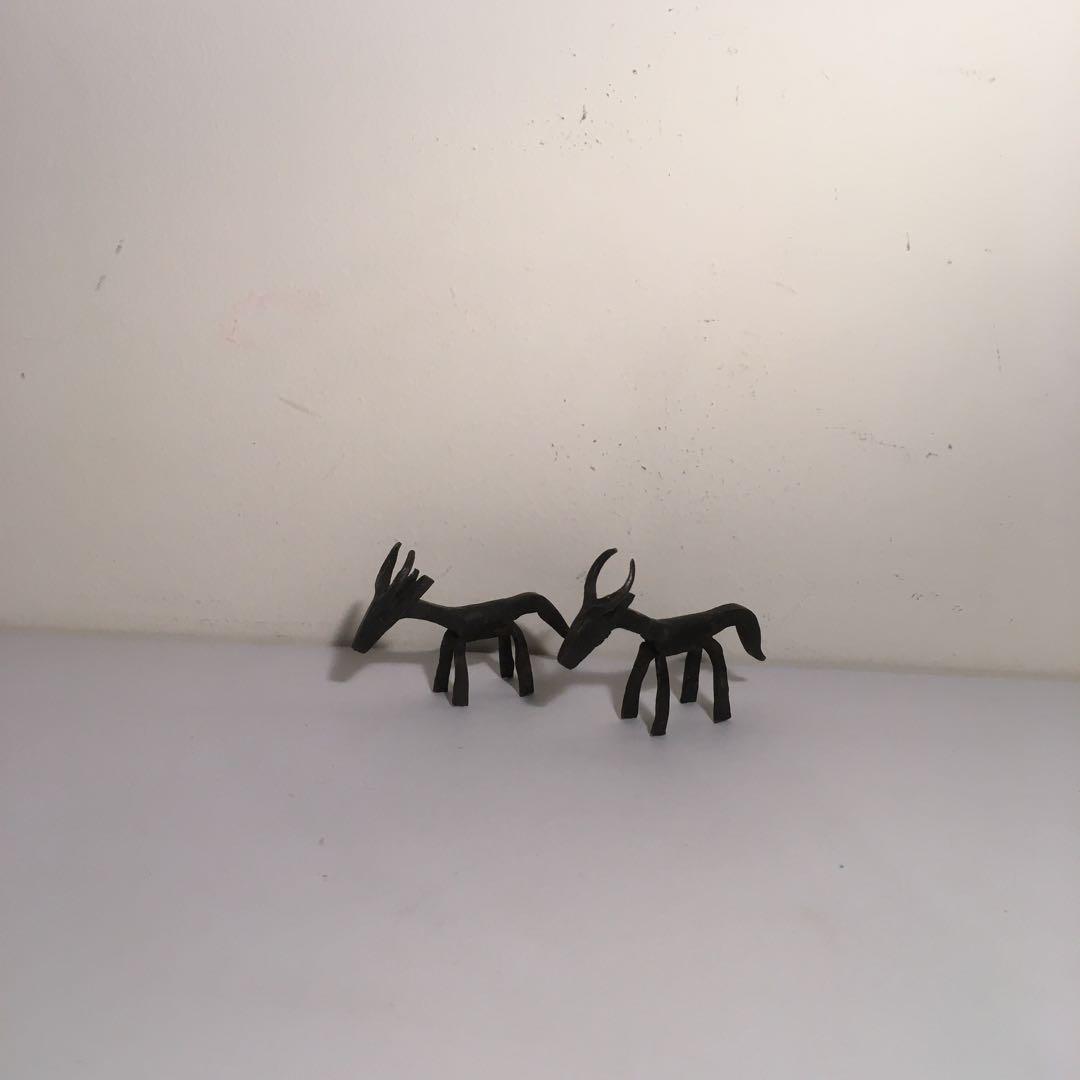 ロートアイアン アニマル 16頭セット ブラック アジアン雑貨