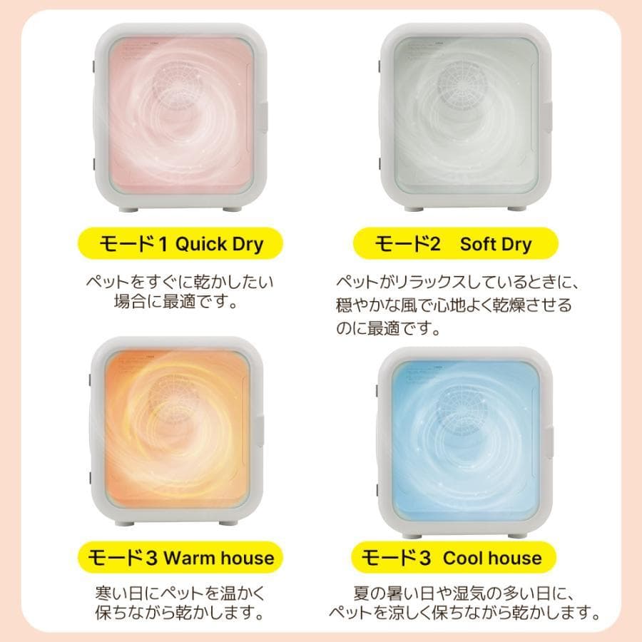 ペットドライルーム ペットドライヤー ペットハウス 猫 犬 ペット52L大容量