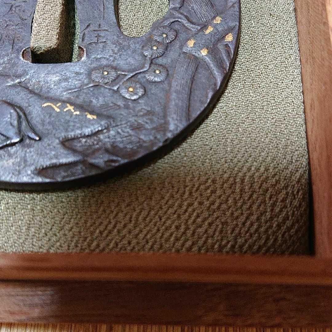 【在銘作】長州住友風作　山村図鐔