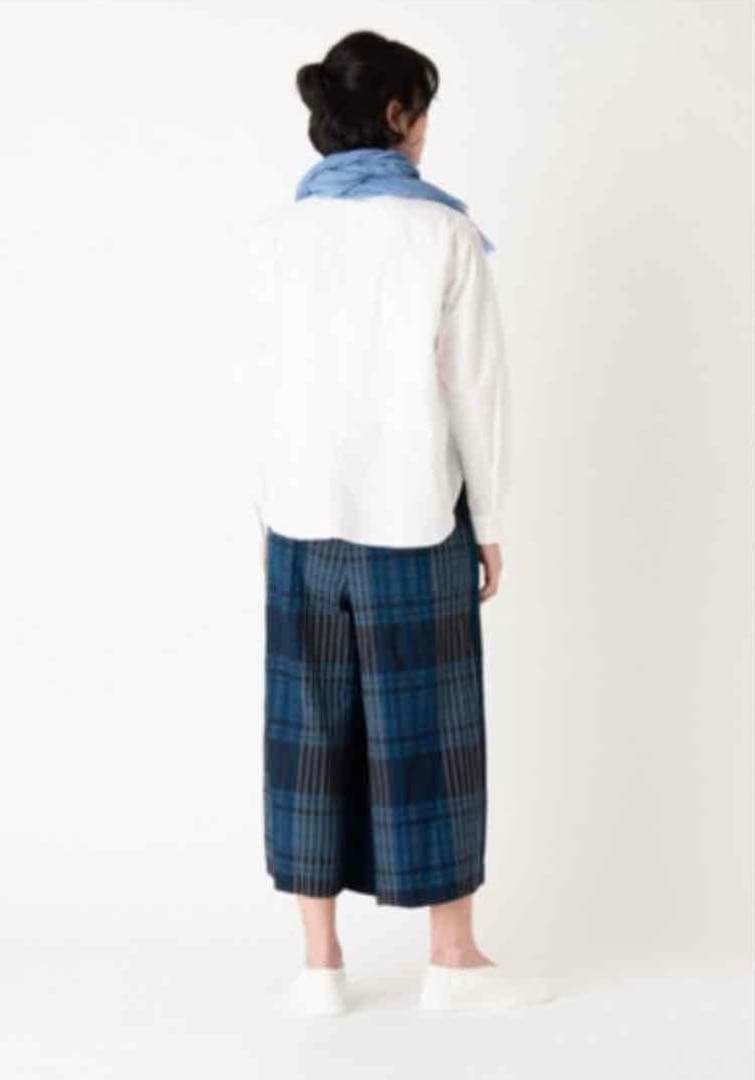 最終値下げ　plantation　waveチェック　ワイドパンツ