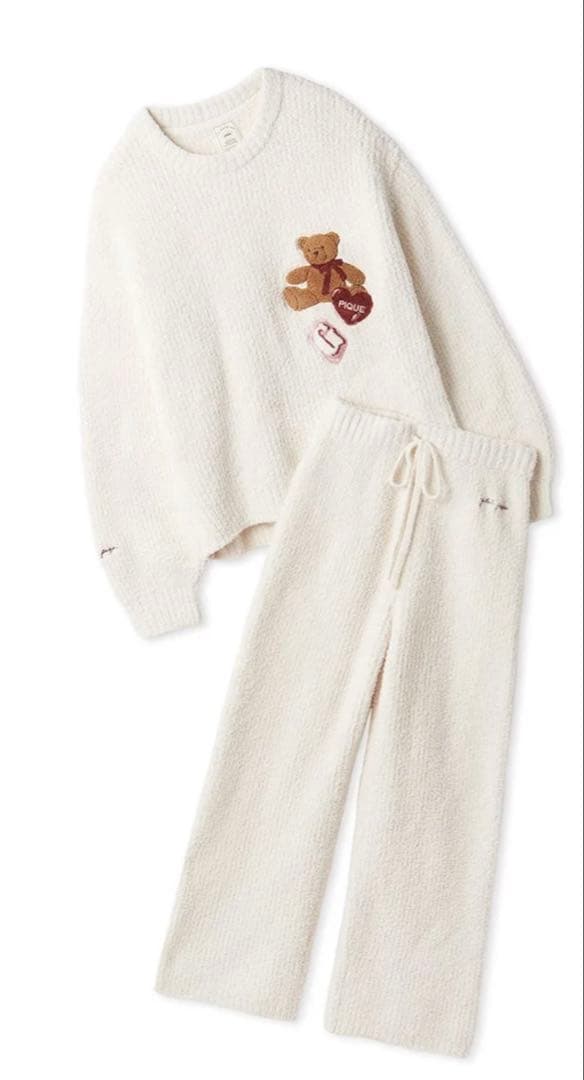 サエコ⭐︎ジェラートピケ　ベビモコベアさがらプルオーバー&ロングパンツ