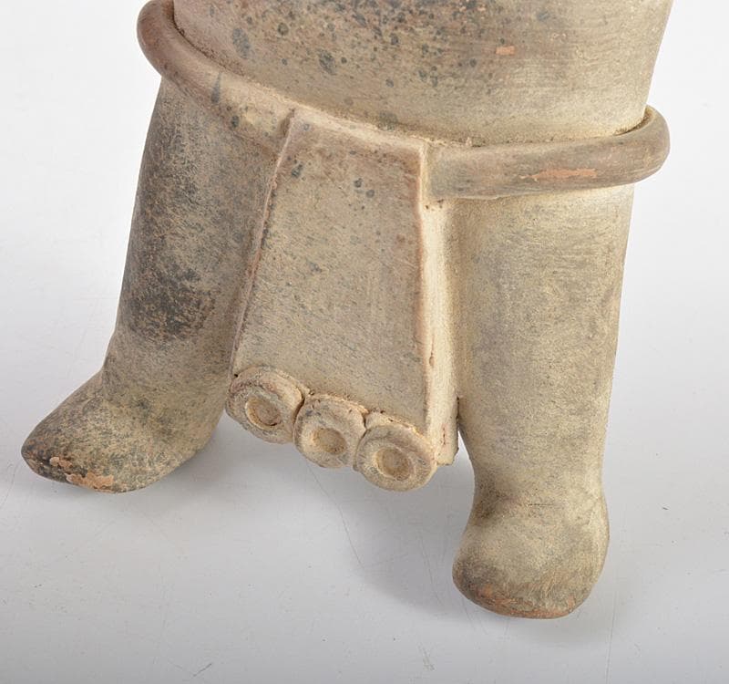 民芸品　ハンドメイド　陶器人形　人物像　置物　箱付　V　R4628