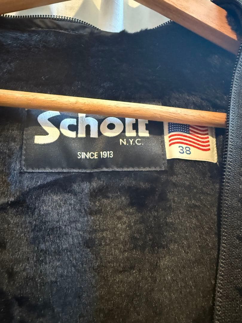 Schott シングルライダースジャケット ブラック 38