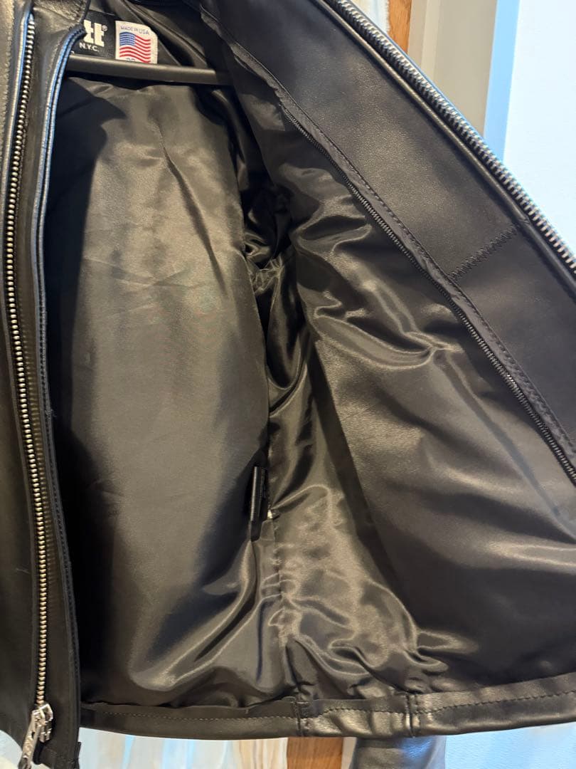 Schott シングルライダースジャケット ブラック 38