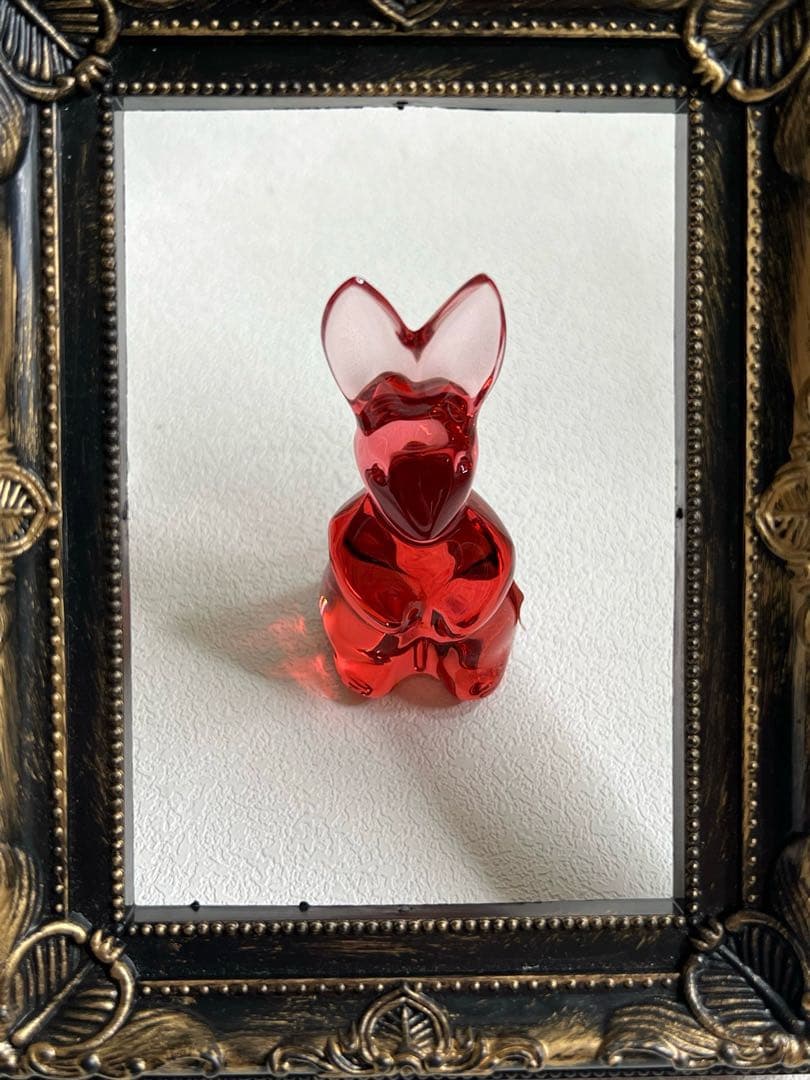 2PR81129093-0001 バカラ オブジェ レッドのウサギ