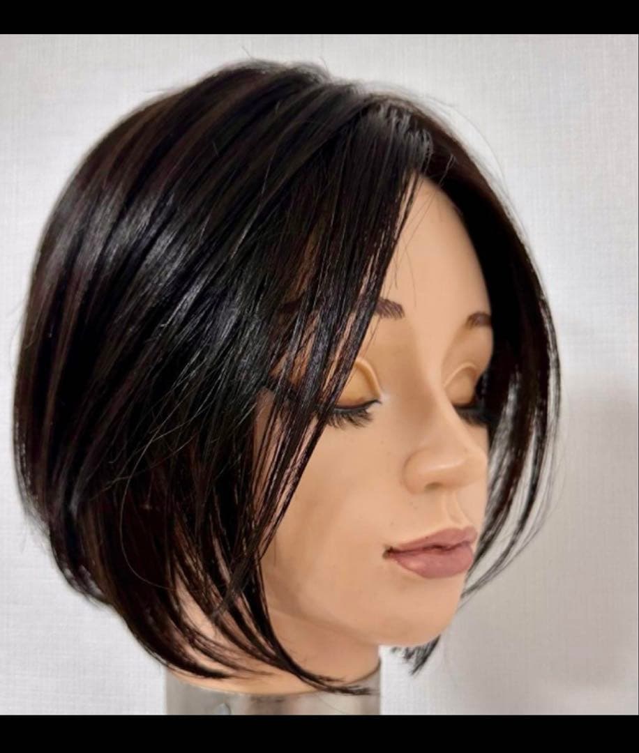 百合子ウィッグ　ナチュラルブラウン　Mサイズ