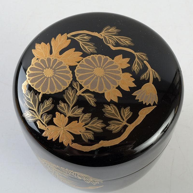 茶道具　宗祥作　四君子蒔絵　中棗　共箱　V　9325