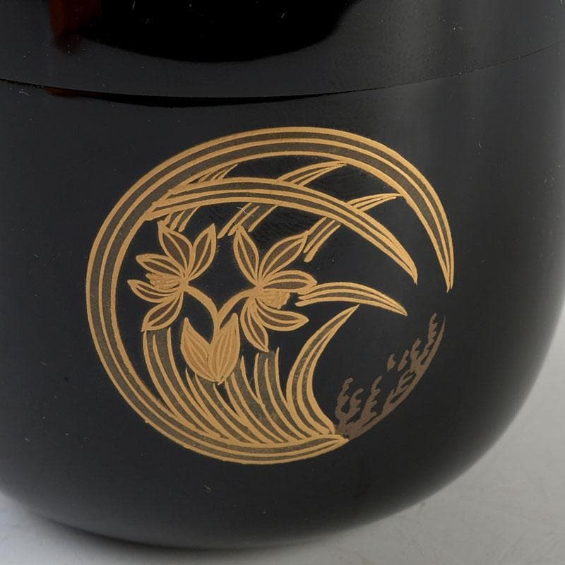 茶道具　宗祥作　四君子蒔絵　中棗　共箱　V　9325