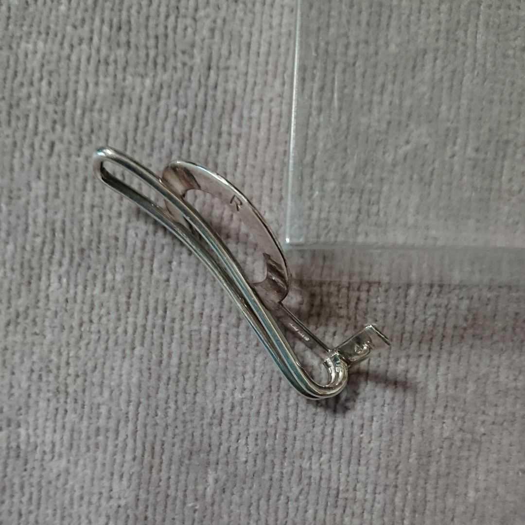 未使用 45R スカーフクリップ ブローチ シルバー 45rpm
