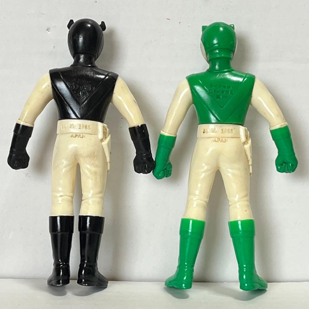 ☆ライブマン ソフビ ブラックバイソン グリーンサイ☆